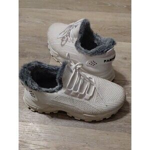 White Faux-Fur Lined Women’s Sneakers